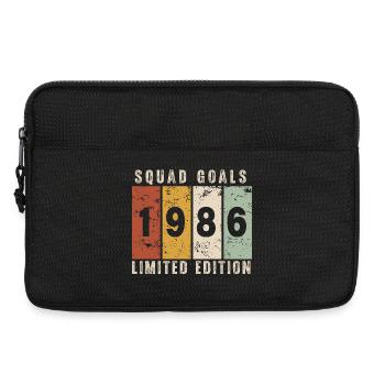 anniversaire 1986 - 40 ans - Sacoche pour ordinateur portable 13 pouces - noir - Devant