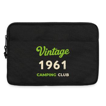 Vintage 1961 – Camping Club Retro Birth Year - Laptop bag 13" - black - Front