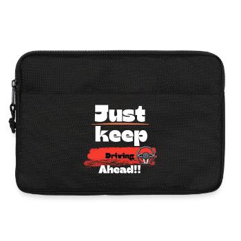 Continue juste à avancer avec un design de t-shirt. - Sacoche pour ordinateur portable 13 pouces - noir - Devant