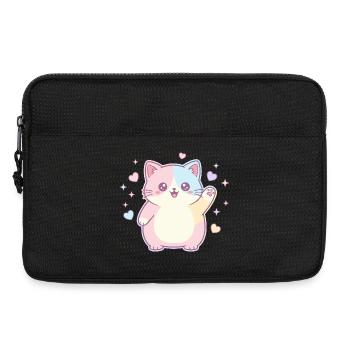 Joie du cœur en chaton pastel - Sacoche pour ordinateur portable 13 pouces - noir - Devant