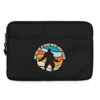 Bigfoot im Neon-Sonnenuntergang - Laptoptasche 13" - Schwarz - Vorne