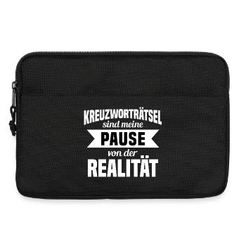 Kreuzworträtsel Pause von der Realität - Laptoptasche 13" - Schwarz - Vorne