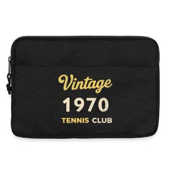 Cadeau d’anniversaire rétro vintage du club de tennis des années 1970 - Sacoche pour ordinateur portable 13 pouces - noir - Devant