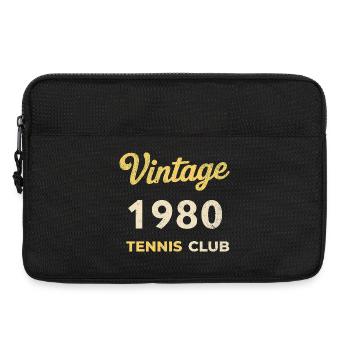 Cadeau d’anniversaire rétro vintage du club de tennis des années 1980 - Sacoche pour ordinateur portable 13 pouces - noir - Devant