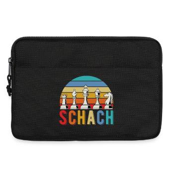 Schach -Schachfiguren - Laptoptasche 13" - Schwarz - Vorne