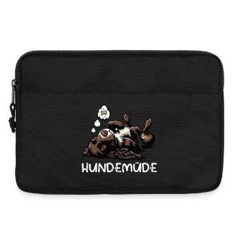 Hundemüde Münsterländer Münsterländerbesitzer  - Laptoptasche 13" - Schwarz - Vorne