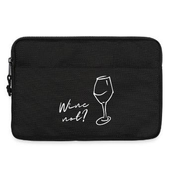 Du vin au lieu de Non, pas de vin, cadeau pour les connaisseurs ! - Sacoche pour ordinateur portable 13 pouces - noir - Devant