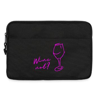 Du vin au lieu de Non, pas de vin, cadeau pour les connaisseurs ! - Sacoche pour ordinateur portable 13 pouces - noir - Devant
