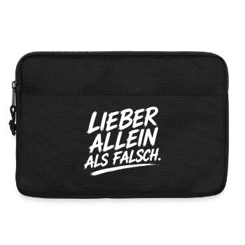 Lieber Allein Als Falsch Typo - Laptoptasche 13" - Schwarz - Vorne