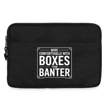 Plus à l’aise avec les boîtes que dans la plaisanterie - Sacoche pour ordinateur portable 13 pouces - noir - Devant