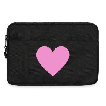 Rosa Herz minimalistischer Look - Laptoptasche 13" - Schwarz - Vorne