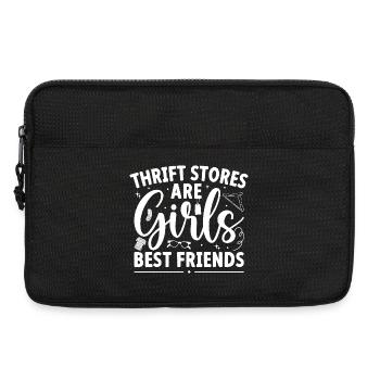 Les friperies sont les filles, meilleures amies, adorent les friperies - Sacoche pour ordinateur portable 13 pouces - noir - Devant