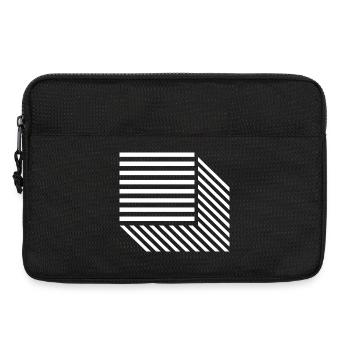 Mosaïque géométrique à rayures diagonales - Sacoche pour ordinateur portable 13 pouces - noir - Devant