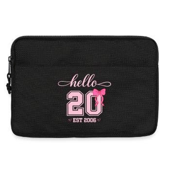 Bonjour 20 Est 2006 Design d’anniversaire féminin - Sacoche pour ordinateur portable 13 pouces - noir - Devant
