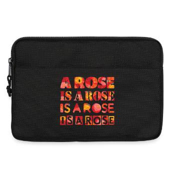 Rose is a rose is a rose is a rose - Laptop bag 13" - black - Front