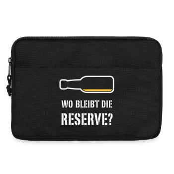 Wo Bleibt Die Reserve? (Bier / Bierchen / NEG 2C) - Laptoptasche 13" - Schwarz - Vorne