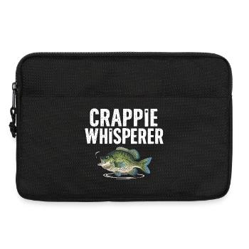 Crappie Flüsterer Fischmotiv - Laptoptasche 13" - Schwarz - Vorne