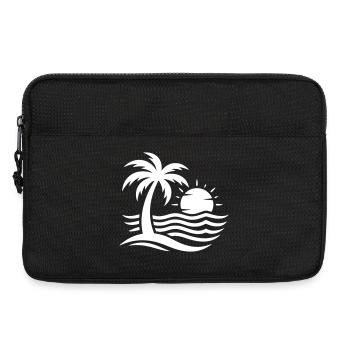 Palm Tree Beach Sea - Laptop bag 13" - black - Front