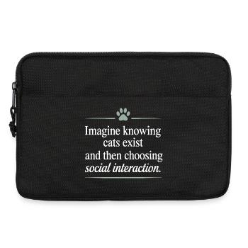 Chat : imaginez savoir que les chats existent Maman de chats - Sacoche pour ordinateur portable 13 pouces - noir - Devant