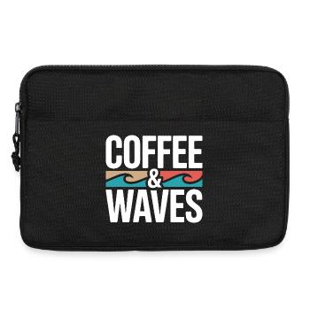 Coffee Waves Surfing Coffee & Waves Surfer Beach - Laptop bag 13" - black - Front