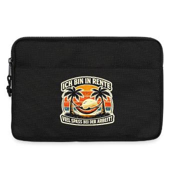 Rentner am Strand: Humor im Job - Laptoptasche 13" - Schwarz - Vorne