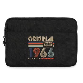 60. Geburtstag 60 Jahre 1966 Jahrgang geboren - Laptoptasche 13" - Schwarz - Vorne