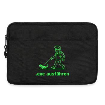 Nerd Witz Entwickler Humor exe ausführen Coder - Laptoptasche 13" - Schwarz - Vorne