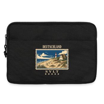 Deutschland Sylt Vintage Reisemarke - Laptoptasche 13" - Schwarz - Vorne