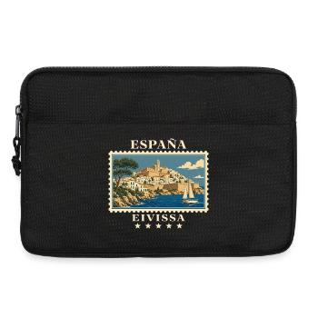 Spanien Eivissa Vintage Reisemarke - Laptoptasche 13" - Schwarz - Vorne