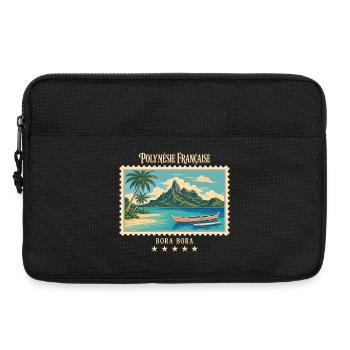 Polynesien Bora Bora Vintage Reisemarke - Laptoptasche 13" - Schwarz - Vorne
