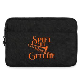 Posaune - Spiel mit Gefühl - Für Posaunisten - Laptoptasche 13" - Schwarz - Vorne