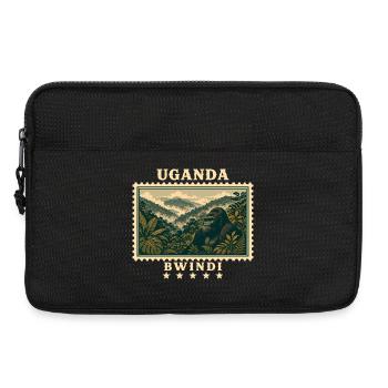 Uganda Bwindi Vintage Travel Brand - Laptop bag 13" - black - Front