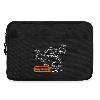 Fische_angeln_001_carp_fishing - Sacoche pour ordinateur portable 13 pouces - noir - Devant