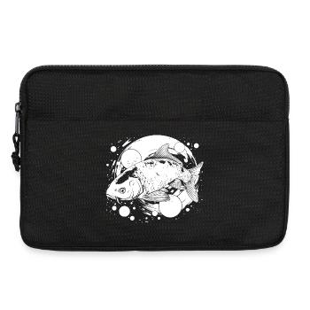 Fishing Street Art - Laptop bag 13" - black - Front