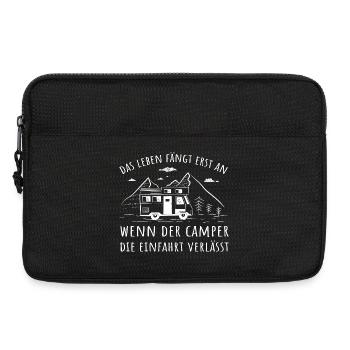 Camper verlässt die Einfahrt - Laptoptasche 13" - Schwarz - Vorne