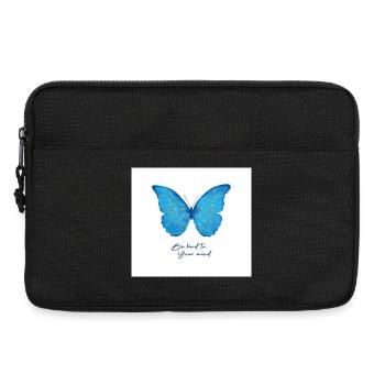 Papillon Bleu Sois gentil avec le Fantôme - Sacoche pour ordinateur portable 13 pouces - noir - Devant