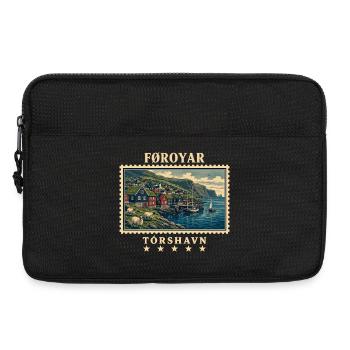 Färöer Tórshavn Vintage Reisemarke - Laptoptasche 13" - Schwarz - Vorne