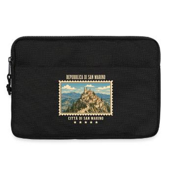 San Marino Città di San Marino Vintage Reisemarke - Laptoptasche 13" - Schwarz - Vorne