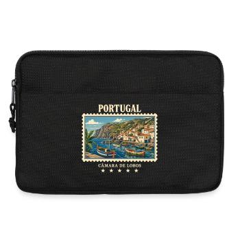 Portugal Câmara de Lobos Vintage Reisemarke - Laptoptasche 13" - Schwarz - Vorne