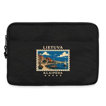 Litauen Klaipėda Vintage Reisemarke - Laptoptasche 13" - Schwarz - Vorne
