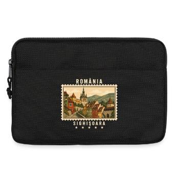 Rumänien Sighișoara Vintage Reisemarke - Laptoptasche 13" - Schwarz - Vorne