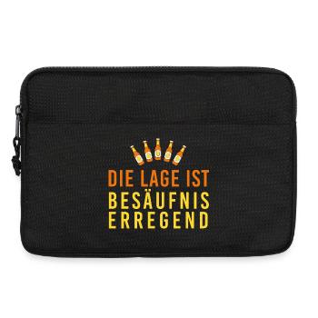 Die Lage ist besäufniserregend, Bierflaschen, JGA, - Laptoptasche 13" - Schwarz - Vorne