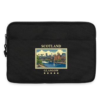 Schottland_Glasgow_Vintage_Reisemarke - Laptoptasche 13" - Schwarz - Vorne