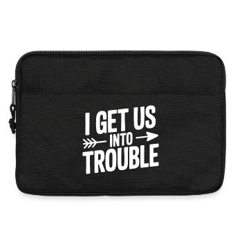 Ich bringe uns in Schwierigkeiten - Laptoptasche 13" - Schwarz - Vorne