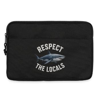 Respect The Locals Weißer Hai Ozean Meeresschutz - Laptoptasche 13" - Schwarz - Vorne