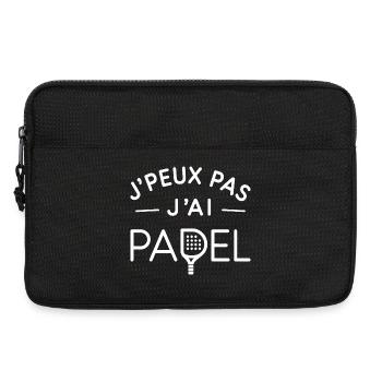 Padel Humour Cadeau Passionné de Raquette - Sacoche pour ordinateur portable 13 pouces - noir - Devant