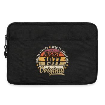 August 1977 Retro Vintage Birthday August 1977 - Laptop bag 13" - black - Front