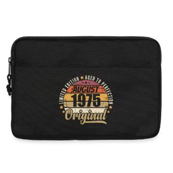 August 1975 Retro Vintage Geburtstag August 1975 - Laptoptasche 13" - Schwarz - Vorne