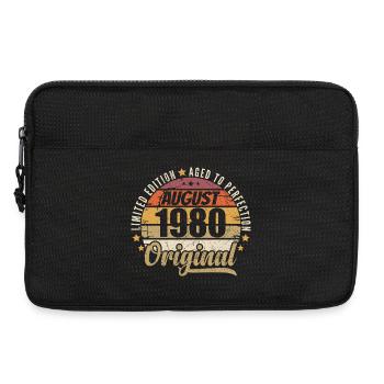 August 1980 Retro Vintage Geburtstag August 1980 - Laptoptasche 13" - Schwarz - Vorne