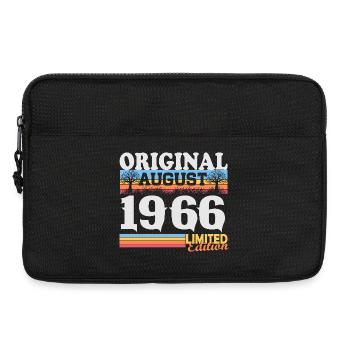 Vintage August 1966 Vintage Retro Birthday - Laptop bag 13" - black - Front